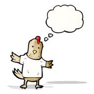 cartoon chicken in tee shirt N2
