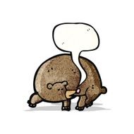 bear with speech bubble cartoon