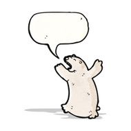 roaring polar bear cartoon