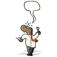 cartoon businessman getting ready for work