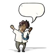 happy office guy cartoon