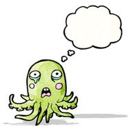 cartoon octopus crying