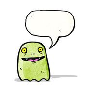 ghost with speech bubble cartoon