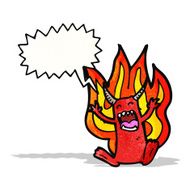 little devil with speech bubble N3