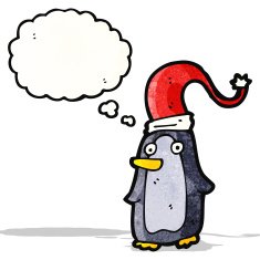 Cartoon Christmas Penguin N16