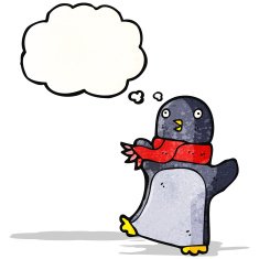 funny cartoon penguin N17