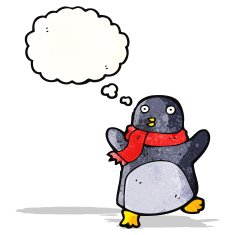 funny cartoon penguin N19