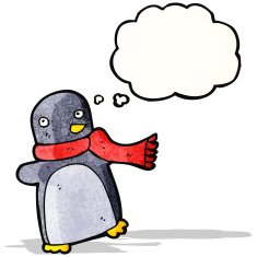 funny cartoon penguin N20