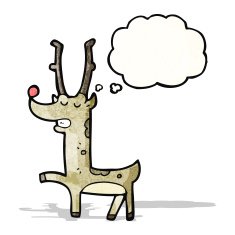 Cartoon Christmas Reindeer N16