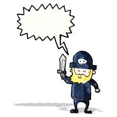 cartoon pirate captain giving orders