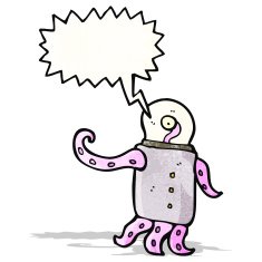 crazy space alien cartoon