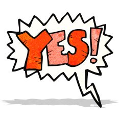 cartoon yes shout