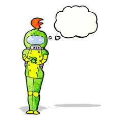 cartoon astronaut woman