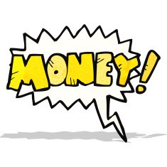 cartoon shout for money