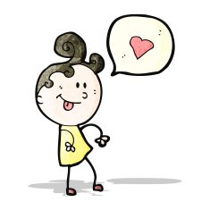 dancing ditsy girl cartoon