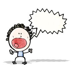 shouting woman with speech bubble