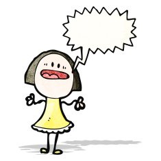 shouting woman with speech bubble N2