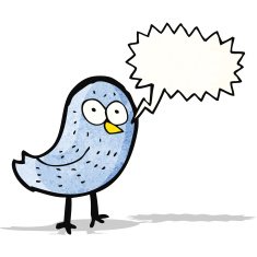 cartoon squawking bird