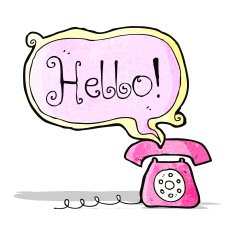 cartoon talking telephone