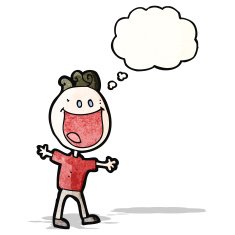 over excited cartoon man