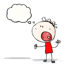 shocked doodle man cartoon