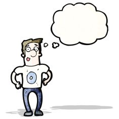 cartoon man in number zero shirt N3
