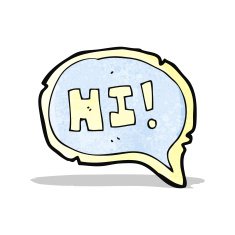 Hi speech bubble cartoon free image download