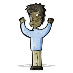 cartoon man surrendering N2