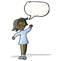 Cartoon Woman Talking