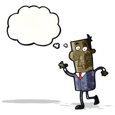 cartoon businessman with great idea N5