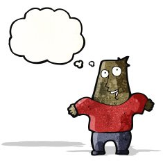 cartoon shrugging man
