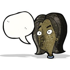 cartoon confused woman N27