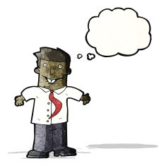 cartoon businessman shrugging shoulders N6