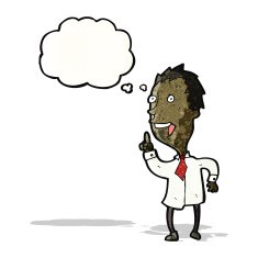 cartoon man with idea N33