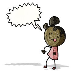 ditsy dancing girl cartoon