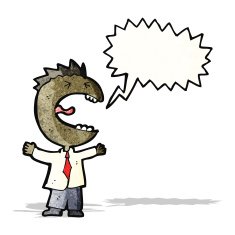 screaming boss cartoon