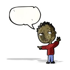 cartoon boy with speech bubble N3