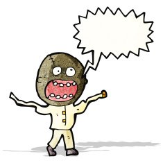 cartoon screaming crazy madman