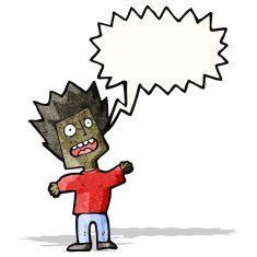 cartoon terrified man N31
