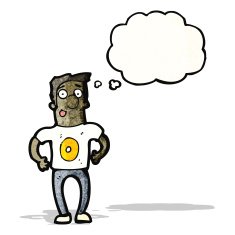cartoon man in number zero shirt N4
