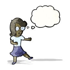 cartoon clever woman N3
