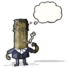 Cartoon Man Smoking N4