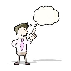cartoon man with great idea N8