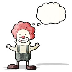 cartoon retro circus clown N2