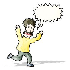 terrified man cartoon N3