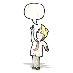 cartoon man pointing upwards