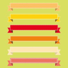 vector set of ribbons for infographics N2