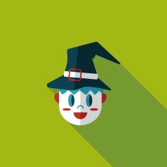 wizard flat icon with long shadow eps10 N9
