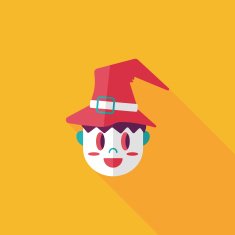 wizard flat icon with long shadow eps10 N11