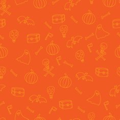 halloween background doodle vector N3